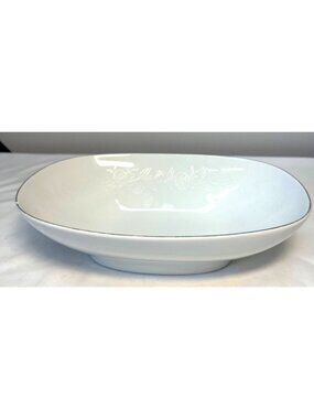 Vintage Rose China Serena Oval Serving Platter Japan Floral Design